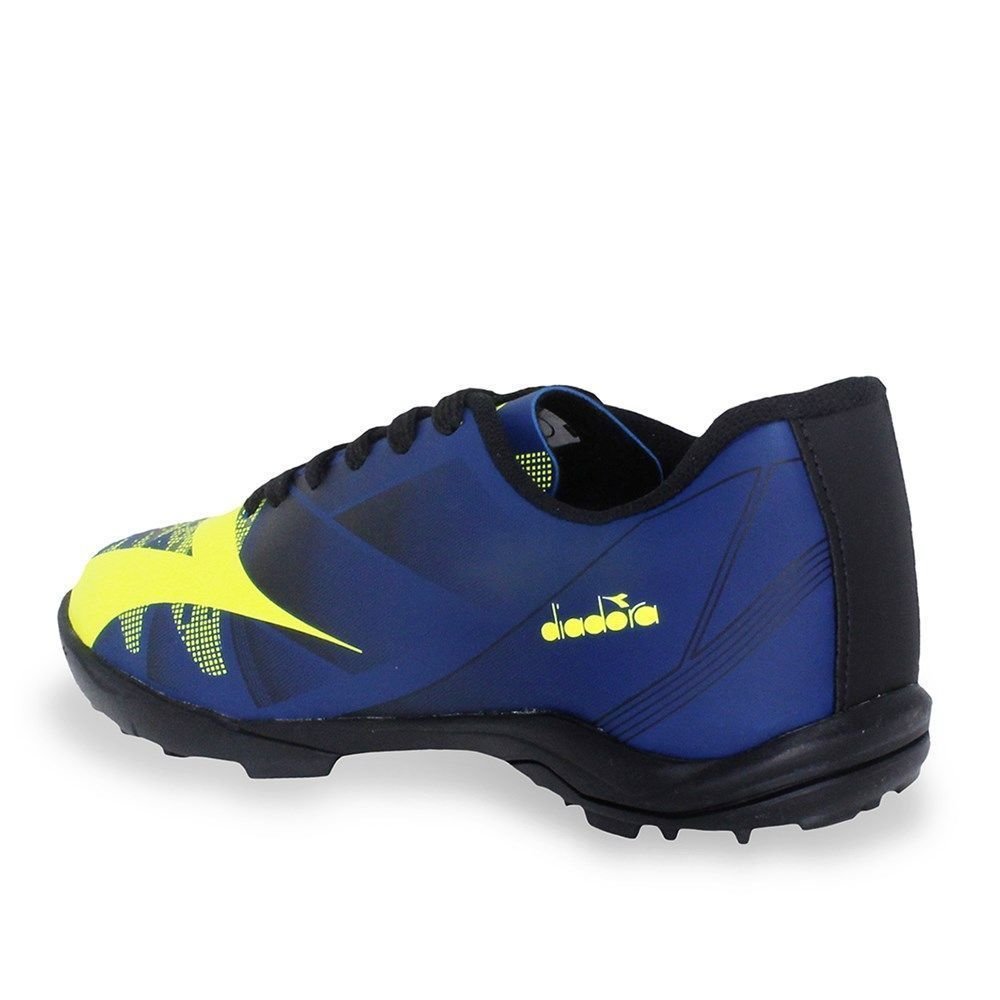 Chuteira Society Diadora Squadra II Infantil Azul/Amarelo 2