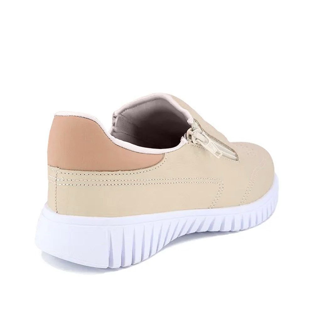 Tênis Usaflex Zíper Feminino Bege 3
