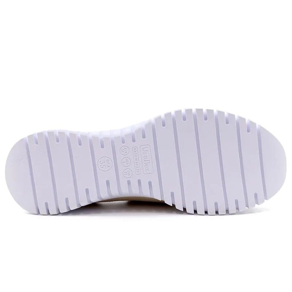 Tênis Usaflex Zíper Feminino Bege 4