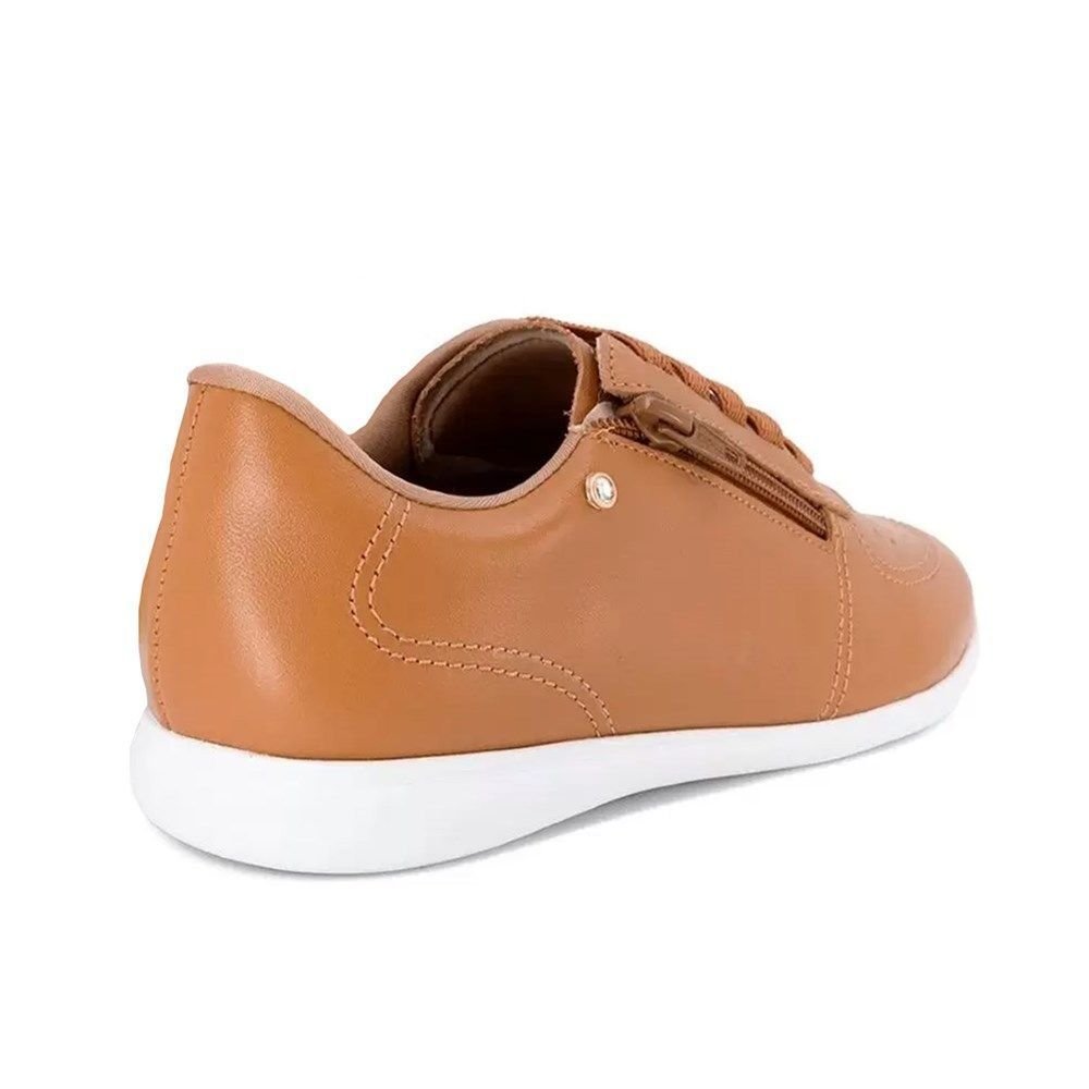 Tênis Usaflex Zíper Feminino Marrom 2