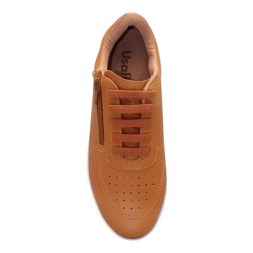 Tênis Usaflex Zíper Feminino Marrom 3