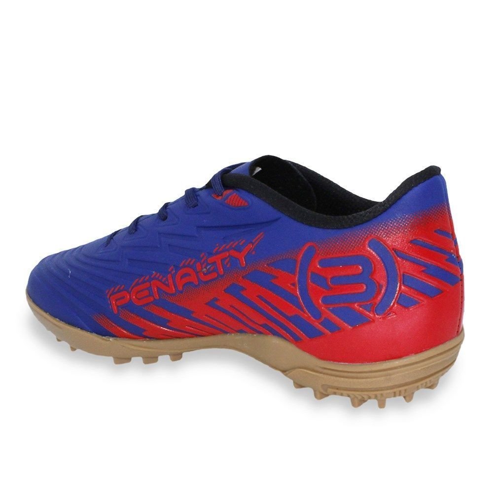 Chuteira Society Penalty Bravo Y-3 Infantil Azul/Vermelho 2