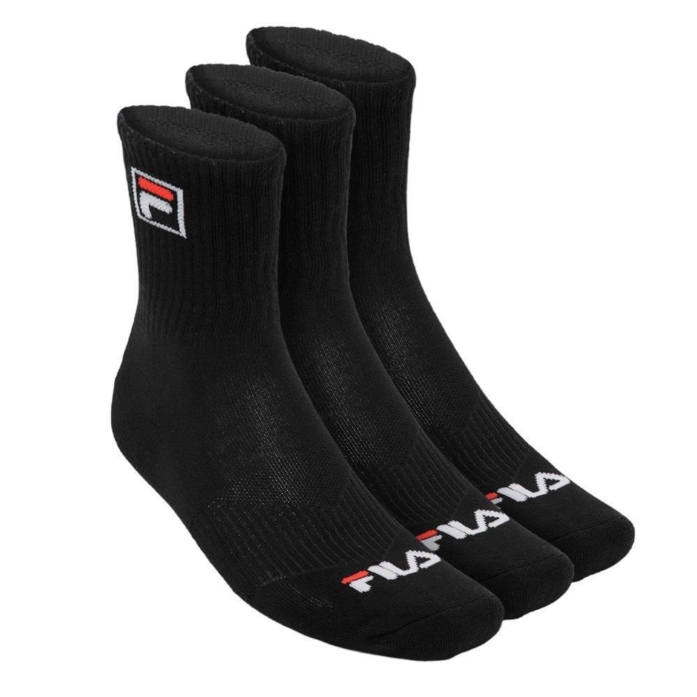 Kit 3 Pares De Meias Fila Fbox Cano Alto Unissex Preto kit-3-pares-de-meias-fila-fbox-cano-alto-unissex-preto