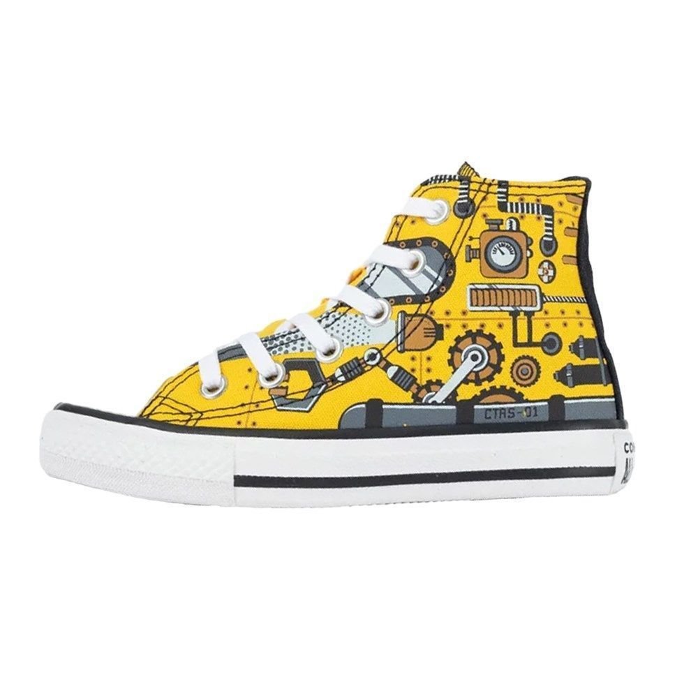 Tênis Converse All Star Chuck Taylor HI Kids Amarelo 2