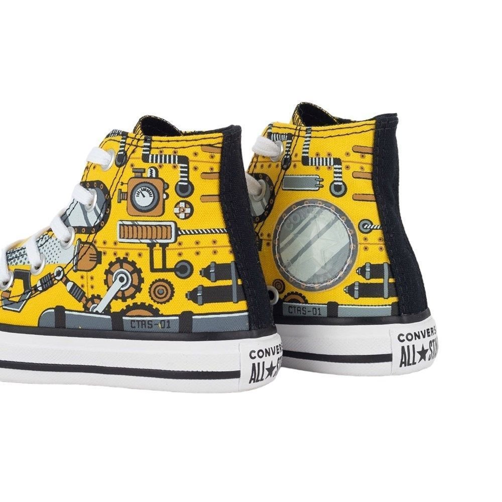 Tênis Converse All Star Chuck Taylor HI Kids Amarelo 3