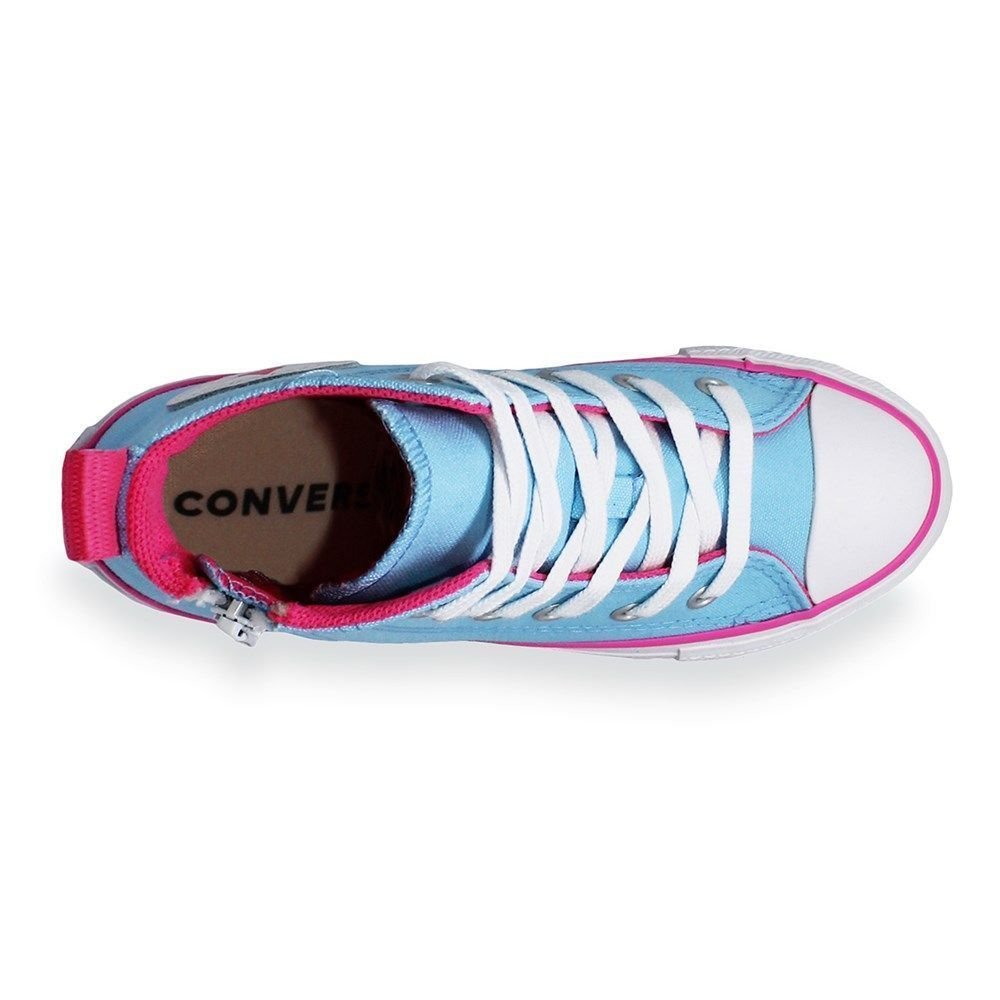 Tênis Converse All Star Chuck Taylor HI Kids Azul/Rosa 3