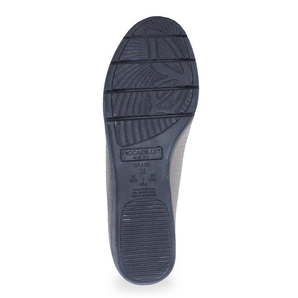 Sapato Piccadilly Beth Anabela Médio Feminino Marrom 4