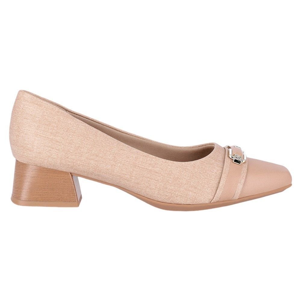 Scarpin Piccadilly Tati Salto Médio Feminino Bege 1