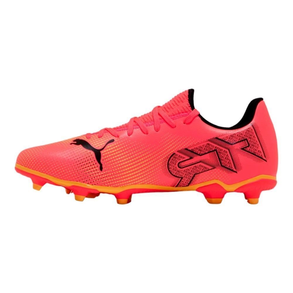 Chuteira Campo Puma Future 7 Play FG/AG Rosa/Laranja 4