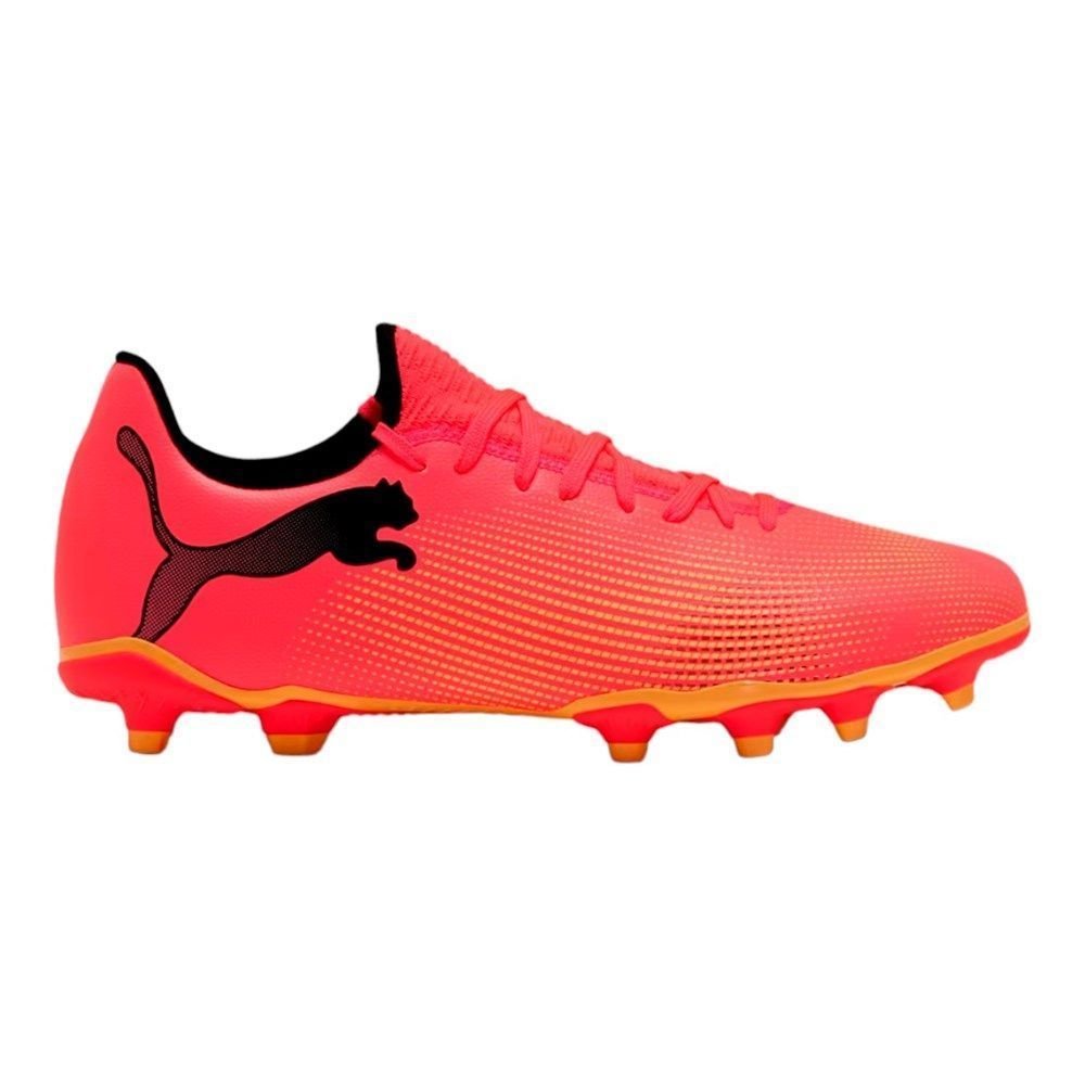 Chuteira Puma Future Z 4.4 NJr FG/AG BDP Campo Laranja e Dourada