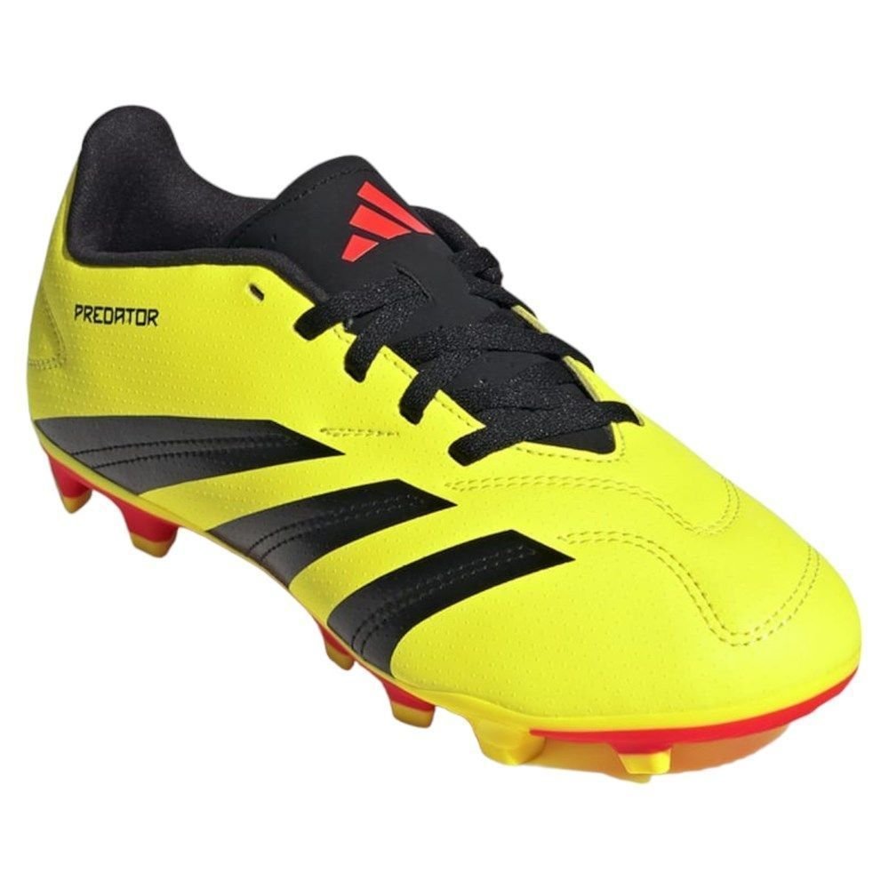 Chuteira Campo Adidas Predator 24 Club Infantil Amarelo/Preto/Vermelho 1