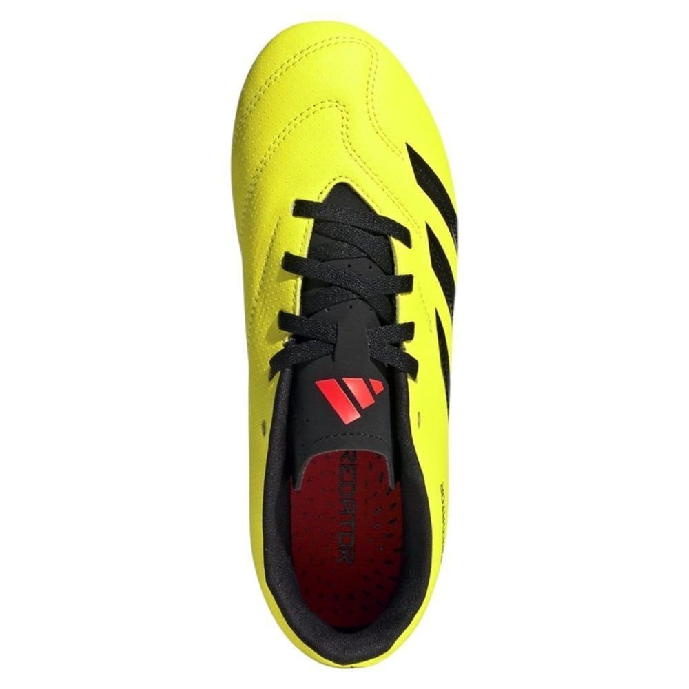 Chuteira Campo Adidas Predator 24 Club Infantil Amarelo/Preto/Vermelho 4
