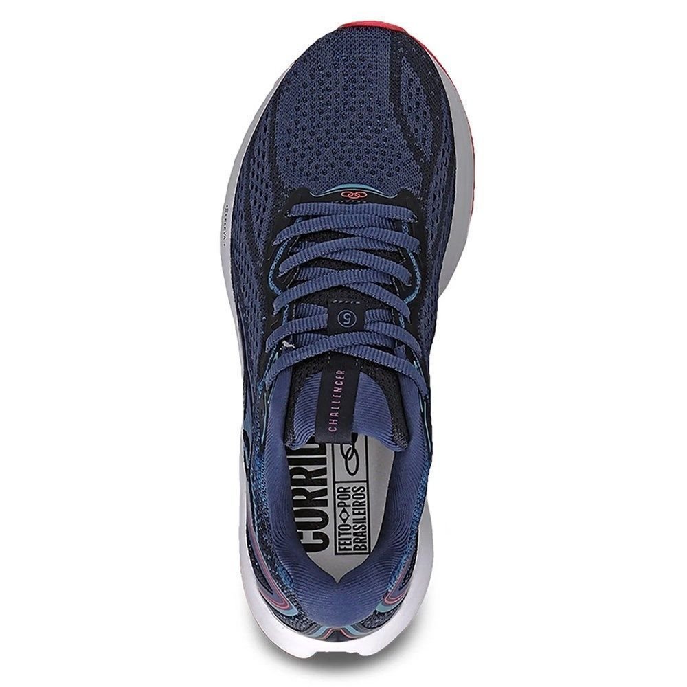 Tênis Olympikus Challenger 5 Feminino Azul/Preto/Laranja 3