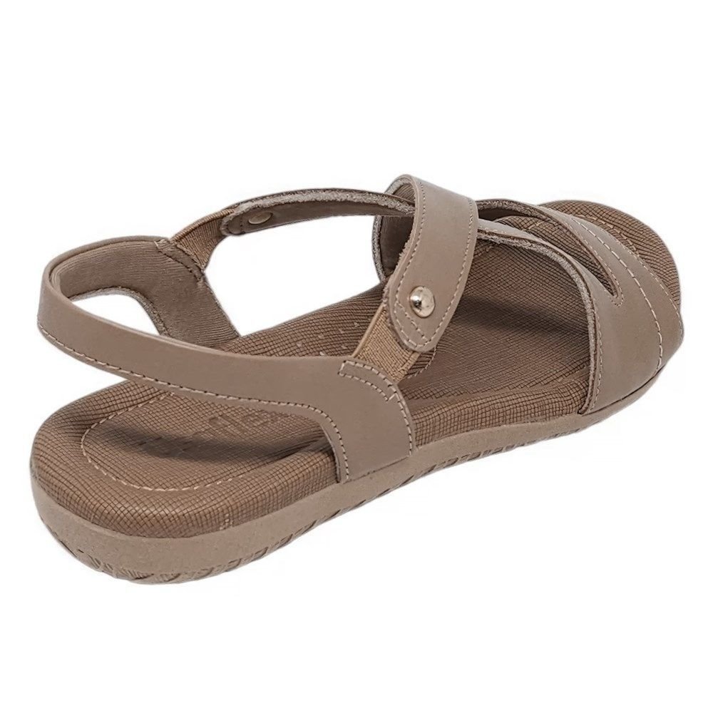 Sandália Rasteira Usaflex Couro Feminina Marrom 2