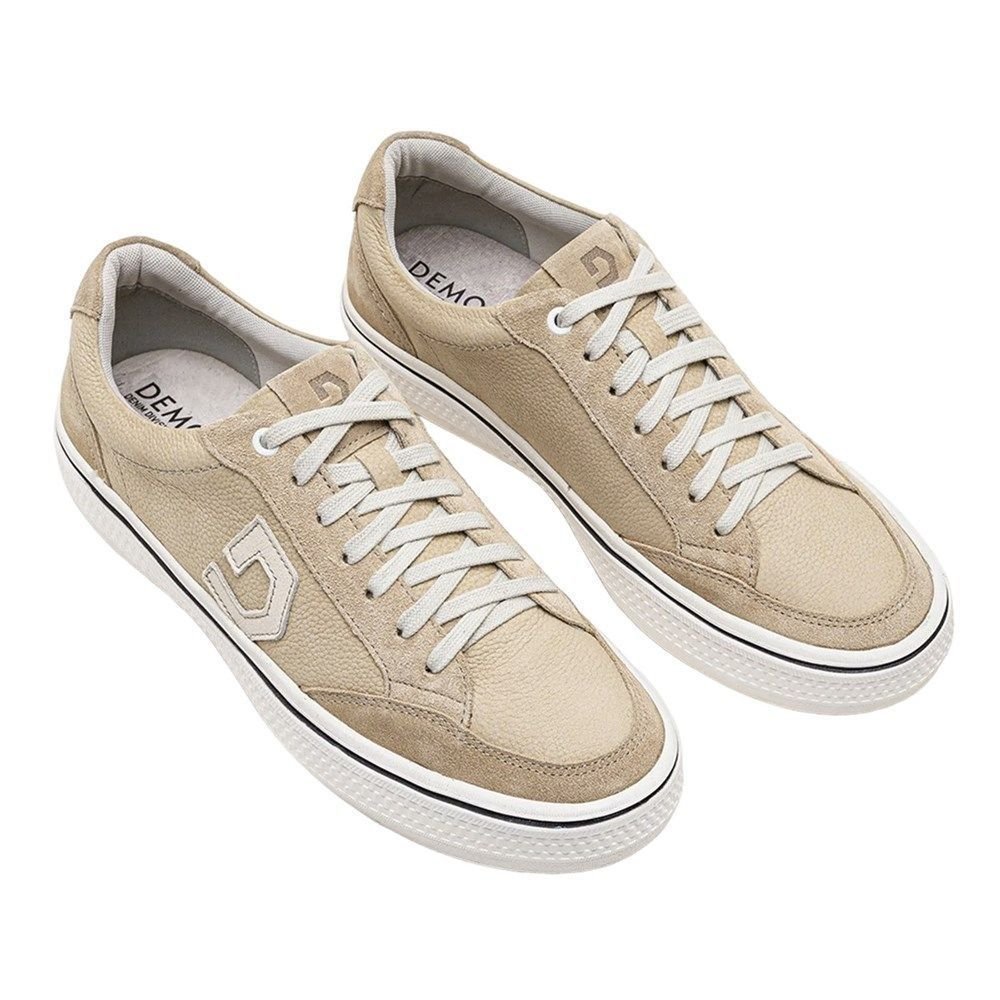 Sapatênis Democrata Denim Fender Masculino Bege 2