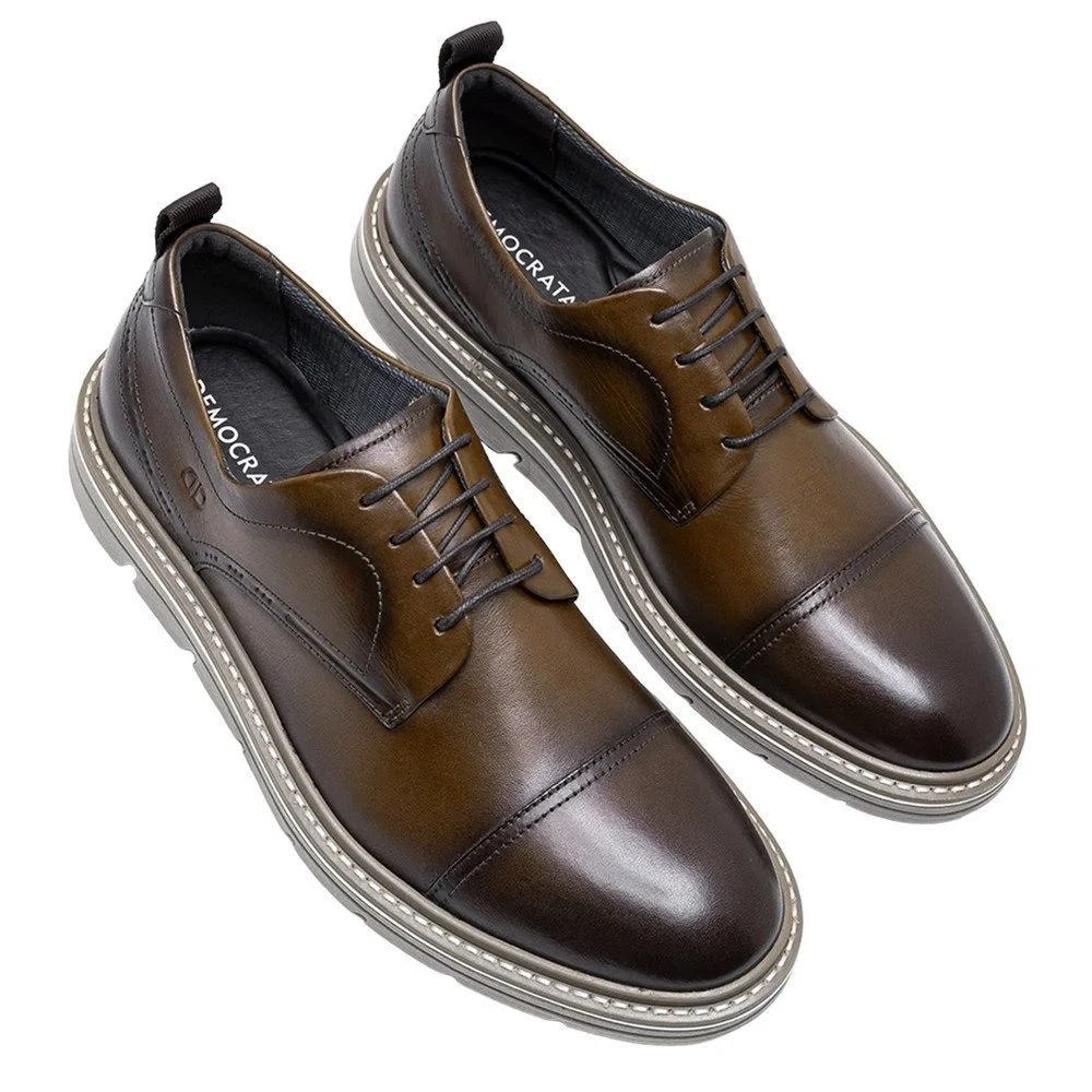 Sapato Democrata Metropolitan Jeff Masculino Marrom 2