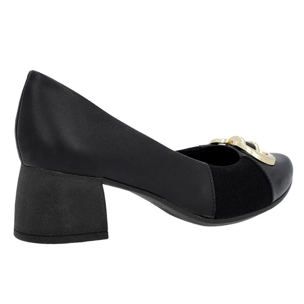 Scarpin Usaflex Joanete Salto Bloco Feminino Preto 3