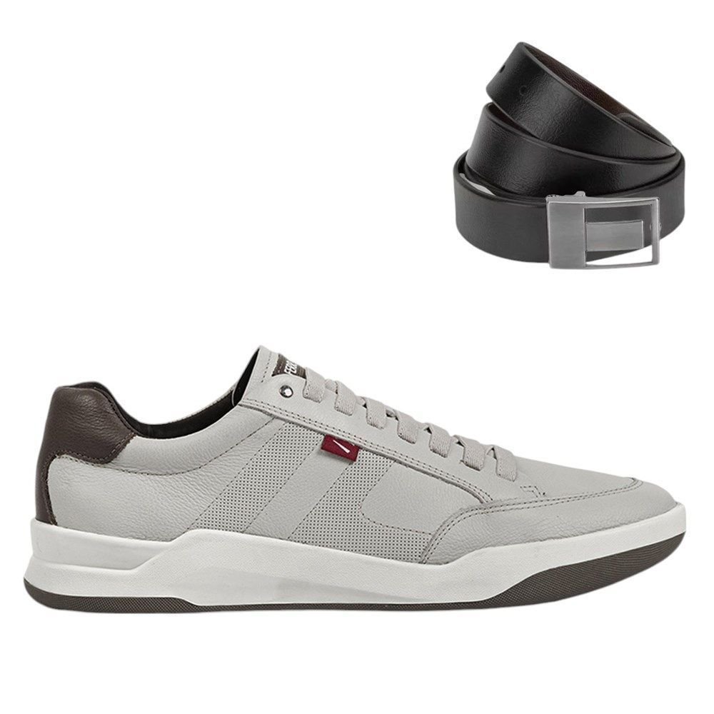 Kit Sapatênis Ferracini Wind + Cinto Cinza 1