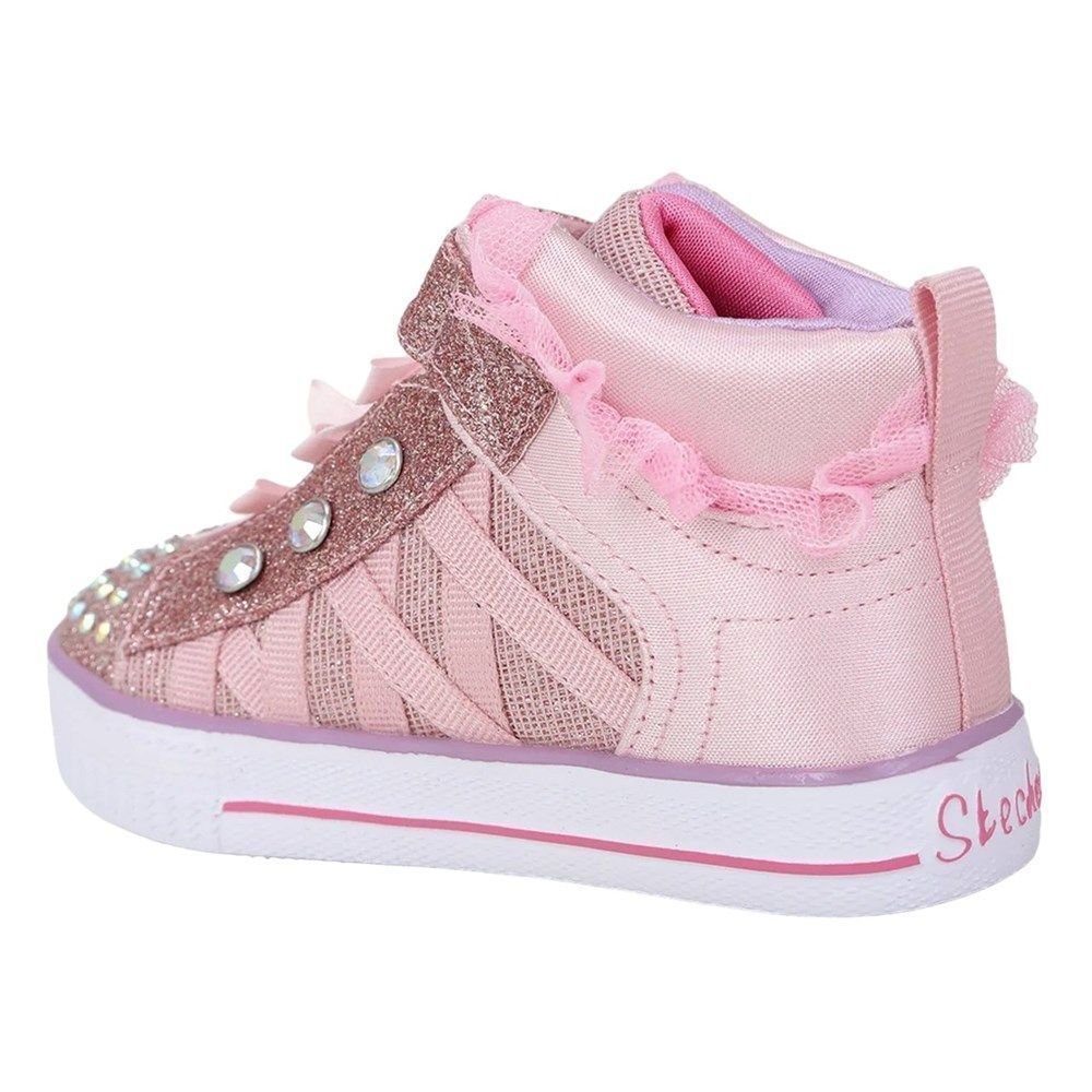 Tênis Skechers S Lights Shuffle Lites Adore A Ball Infantil Rosa 2