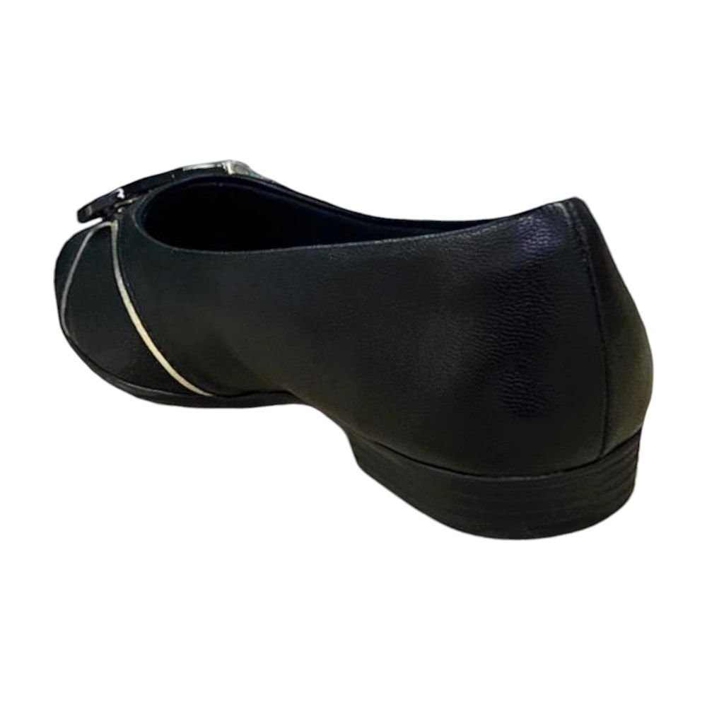 Sapatilha Piccadilly Raquel Salto Baixo Feminina Preto 3