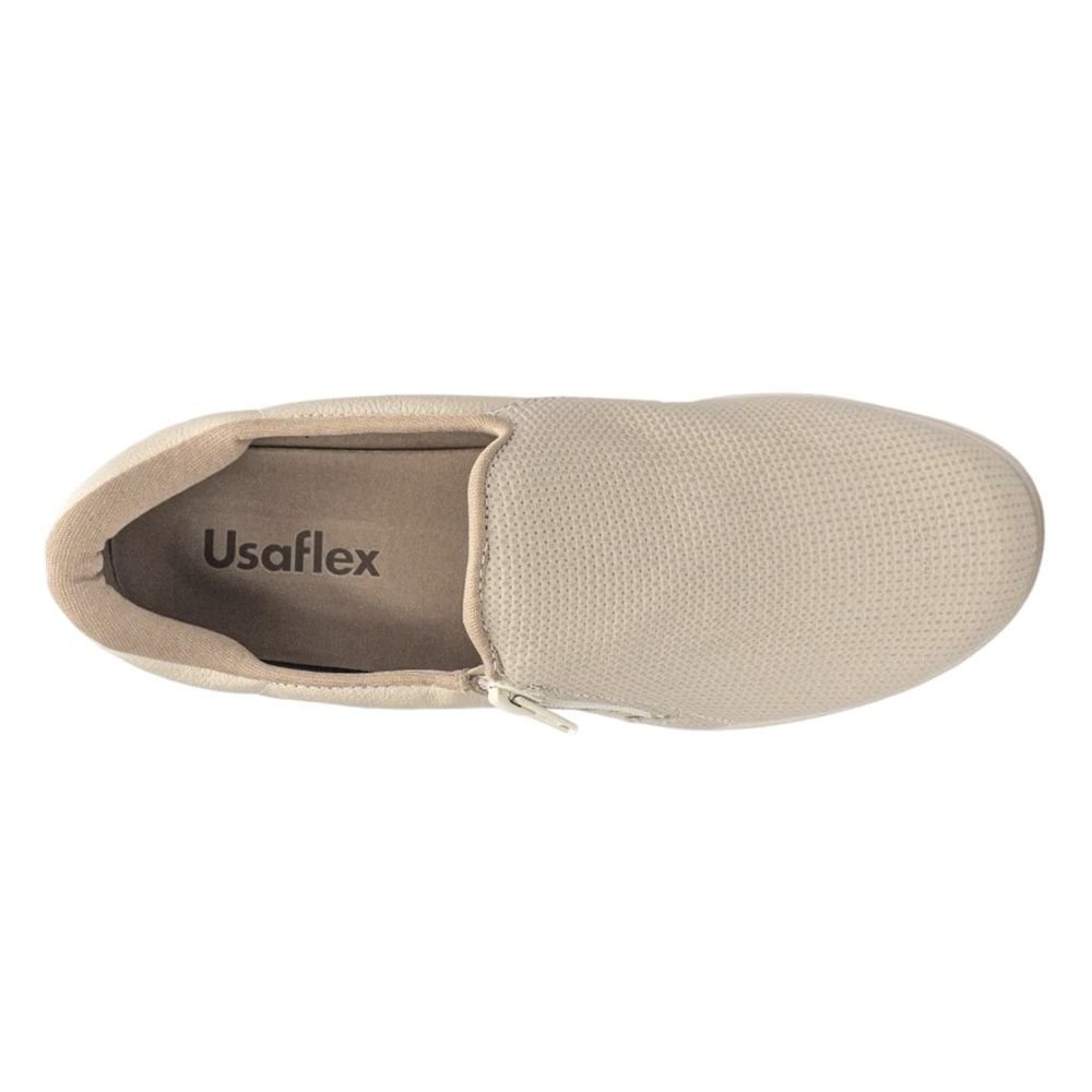 Tênis Usaflex Slip On Feminino Bege 3