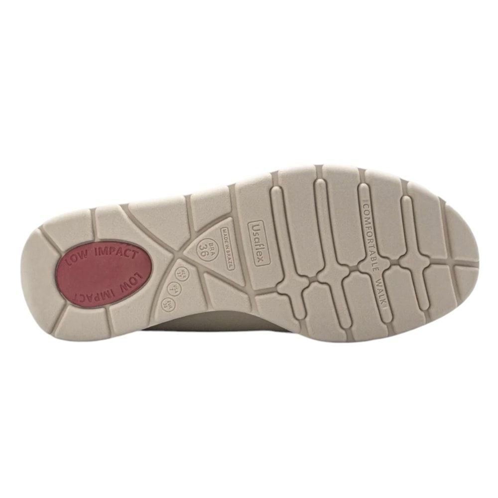 Tênis Usaflex Slip On Feminino Bege 4