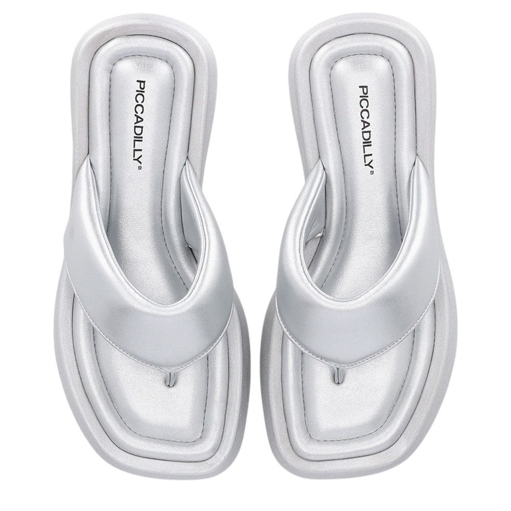 Chinelo Piccadilly Cristiani Feminino Prata 3
