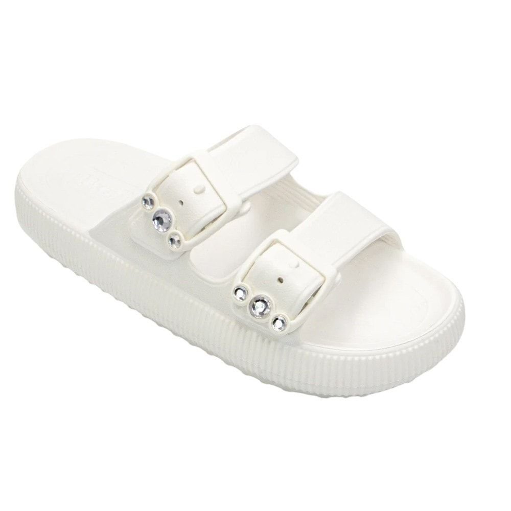 Chinelo Usaflex Plataforma Poofy Feminino Branco 1