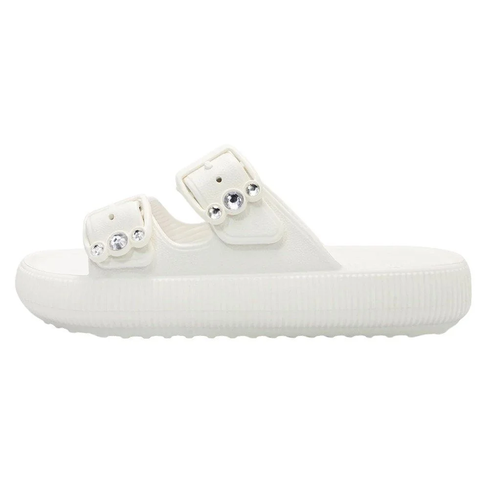 Chinelo Usaflex Plataforma Poofy Feminino Branco 2