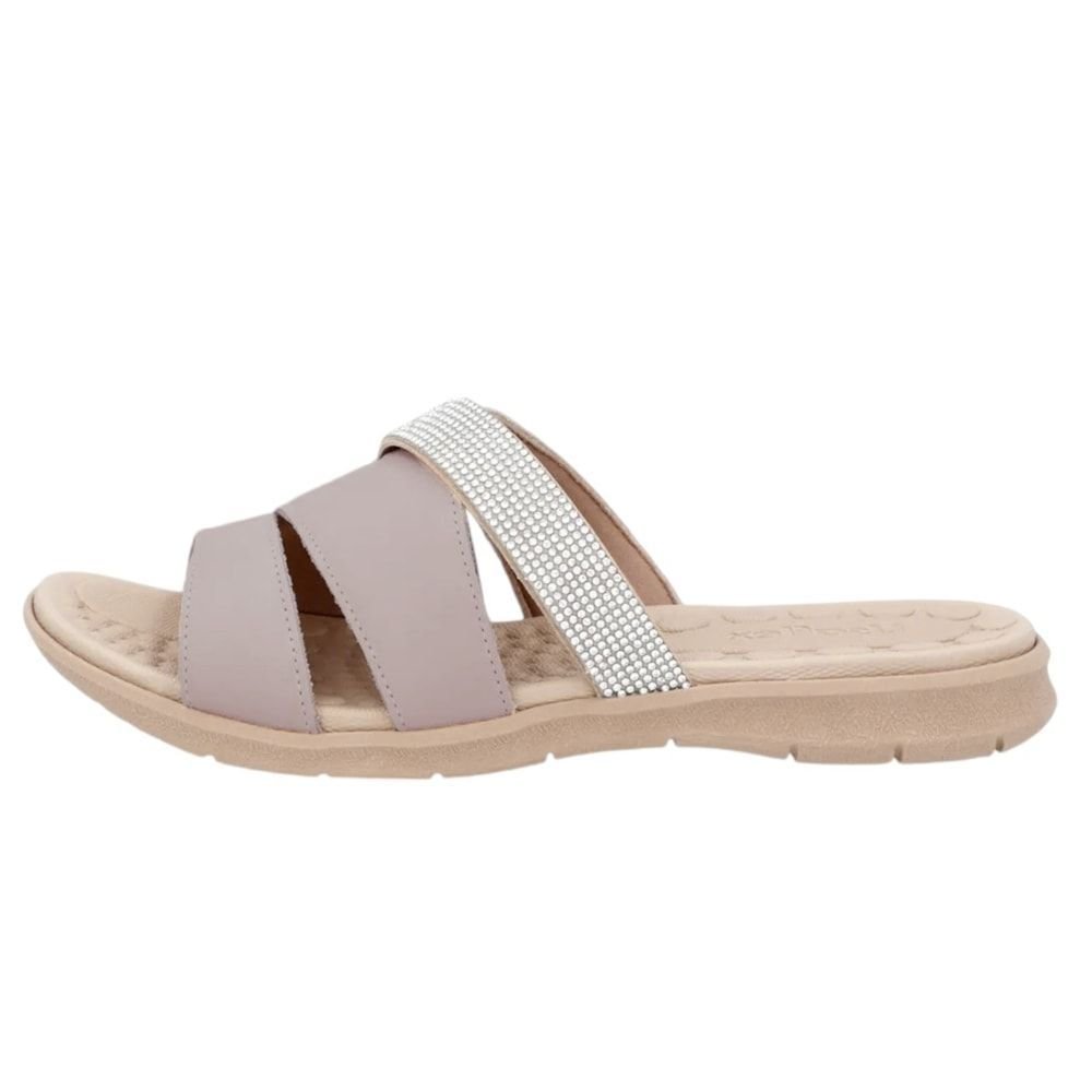 Sandália Rasteira Usaflex Couro Feminina Marrom 2