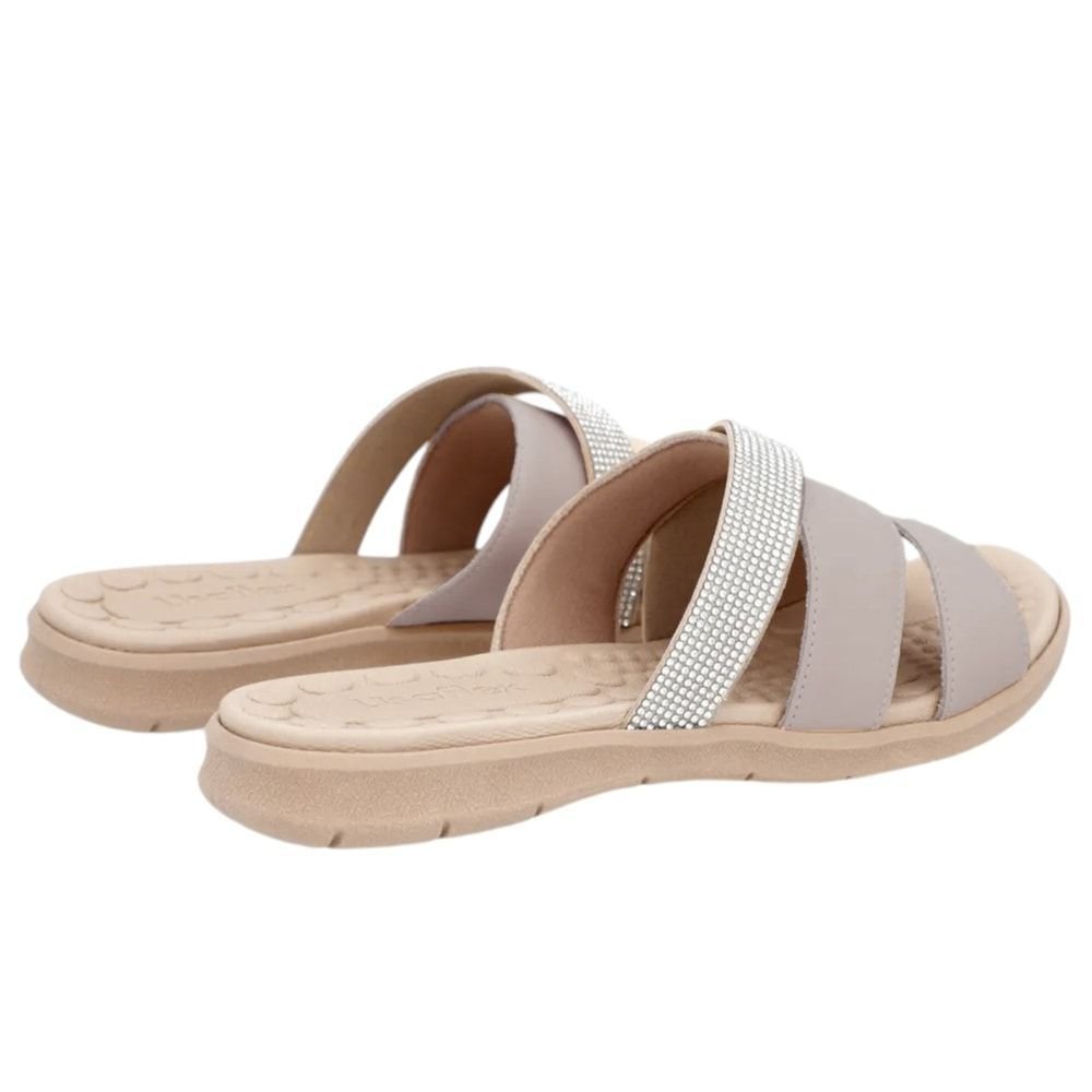 Sandália Rasteira Usaflex Couro Feminina Marrom 3