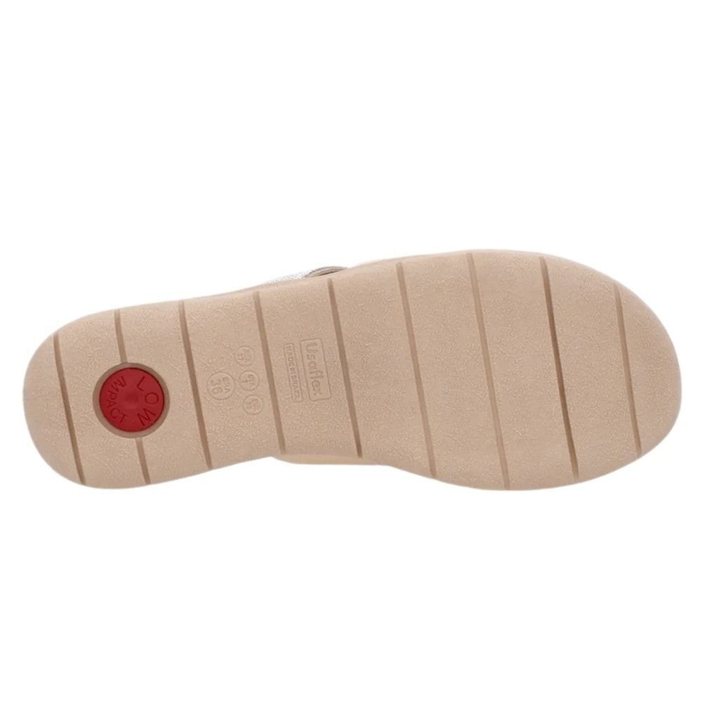 Sandália Rasteira Usaflex Couro Feminina Marrom 4