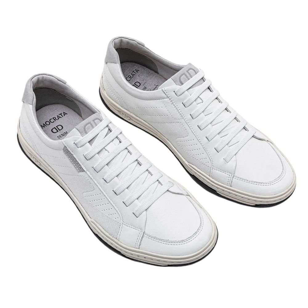 Sapatênis Democrata Denim Jay Masculino Branco 2