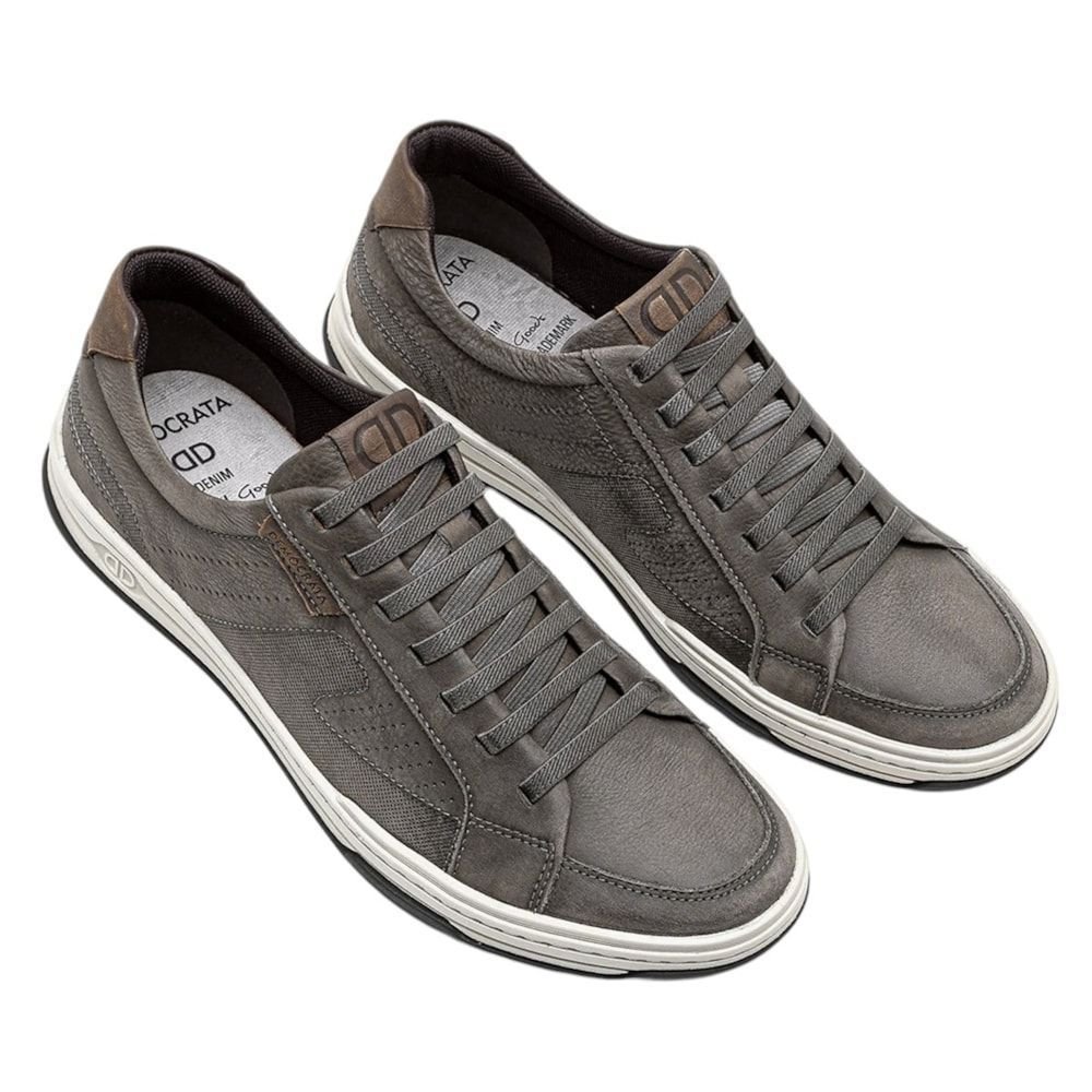 Sapatênis Democrata Denim Jay Masculino Cinza 2