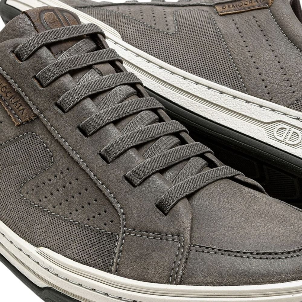 Sapatênis Democrata Denim Jay Masculino Cinza 4