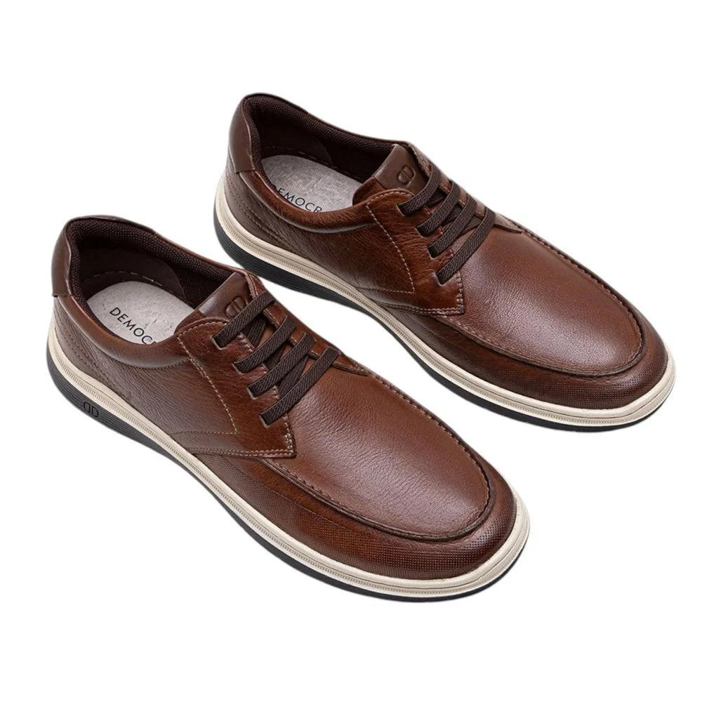 Sapato Democrata Easy Leave Masculino Marrom 2
