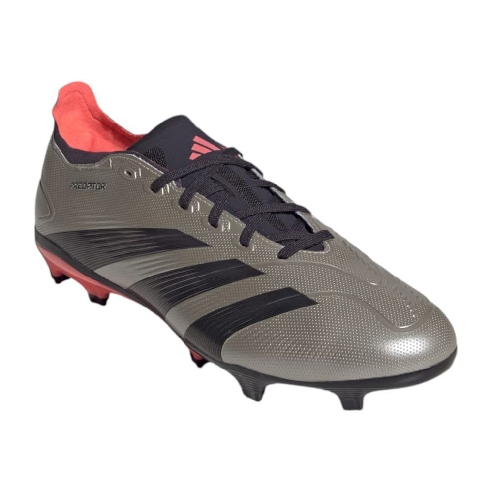 Chuteira Campo Adidas Predator 24 League Low Cinza/Preto