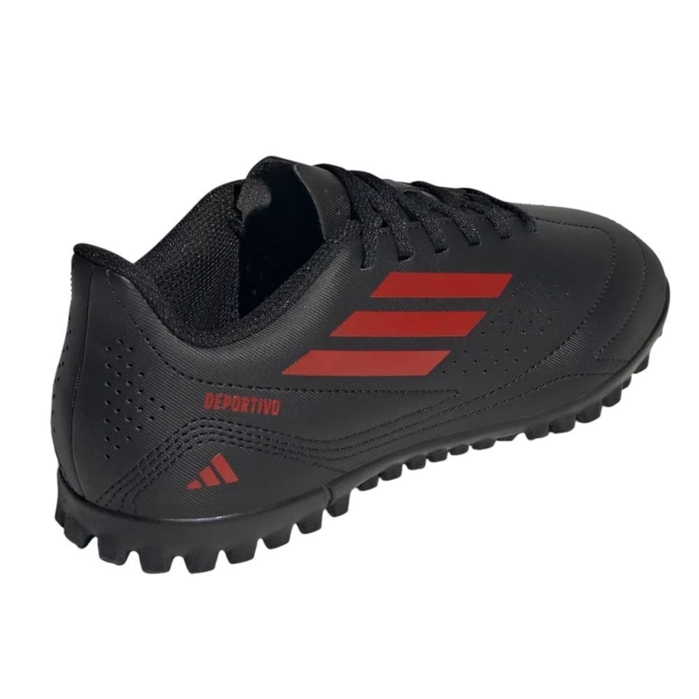 Chuteira Society Adidas Deportivo III Infantil Preto/Vermelho 3