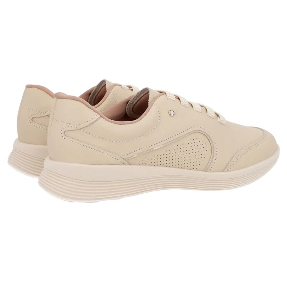 Tênis Usaflex Vanilla Couro Feminino Bege 3