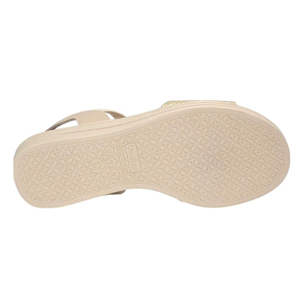 Sandália Usaflex Plataforma Feminina Dourado 5