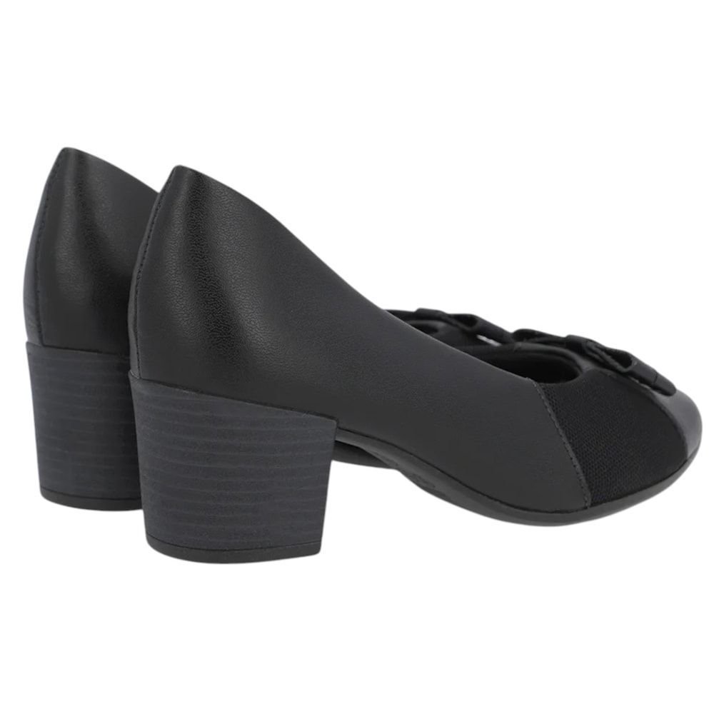 Scarpin Usaflex Salto Bloco Feminino Preto 3