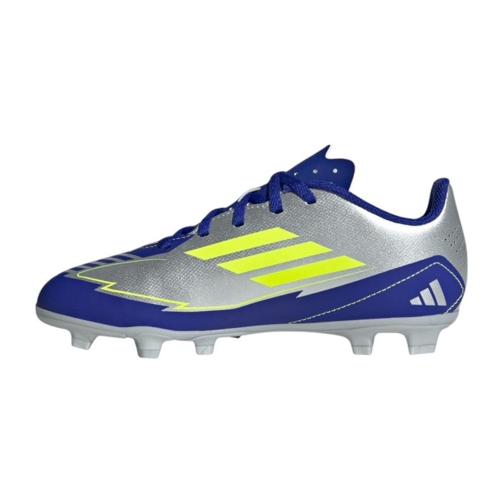 Chuteira Campo Adidas F50 Club Multi-Ground Messi Infantil Prata/Azul/Amarelo 2