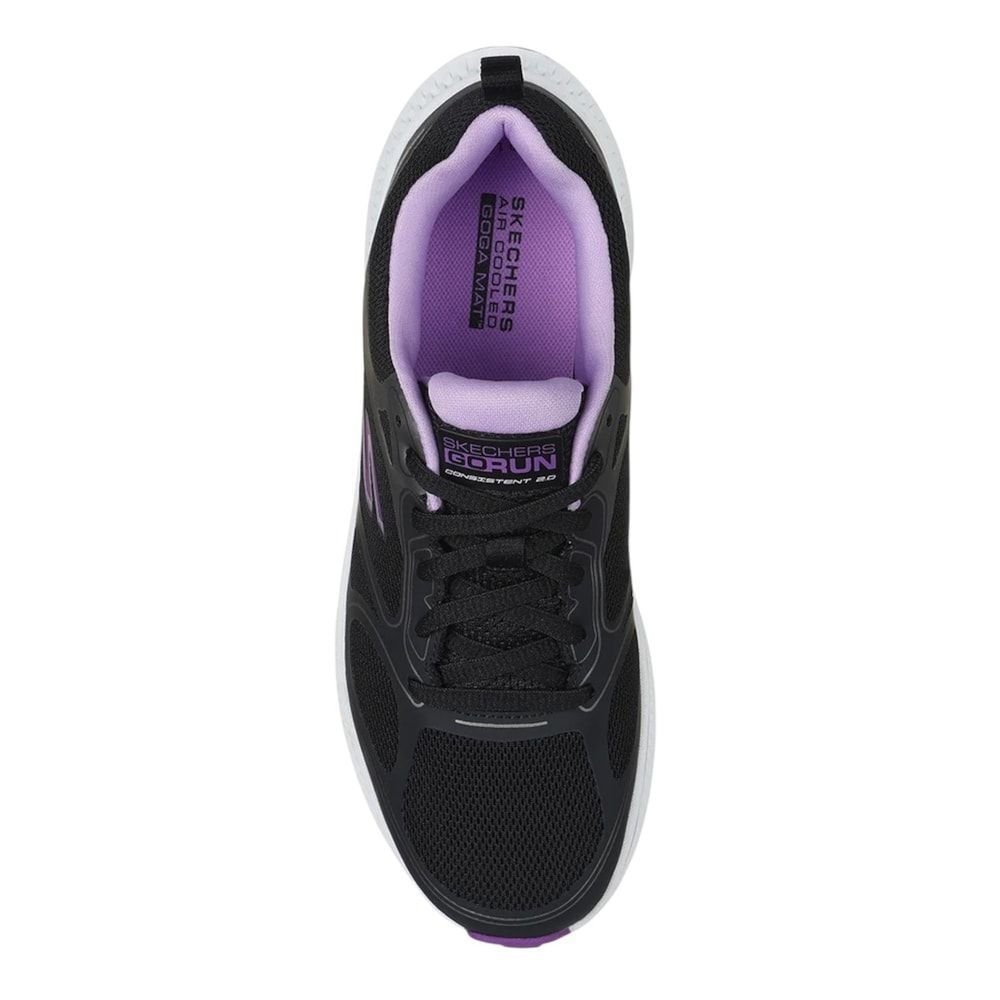 Tênis Skechers Go Run Consistent 2.0 Distinc Feminino Preto/Roxo 3