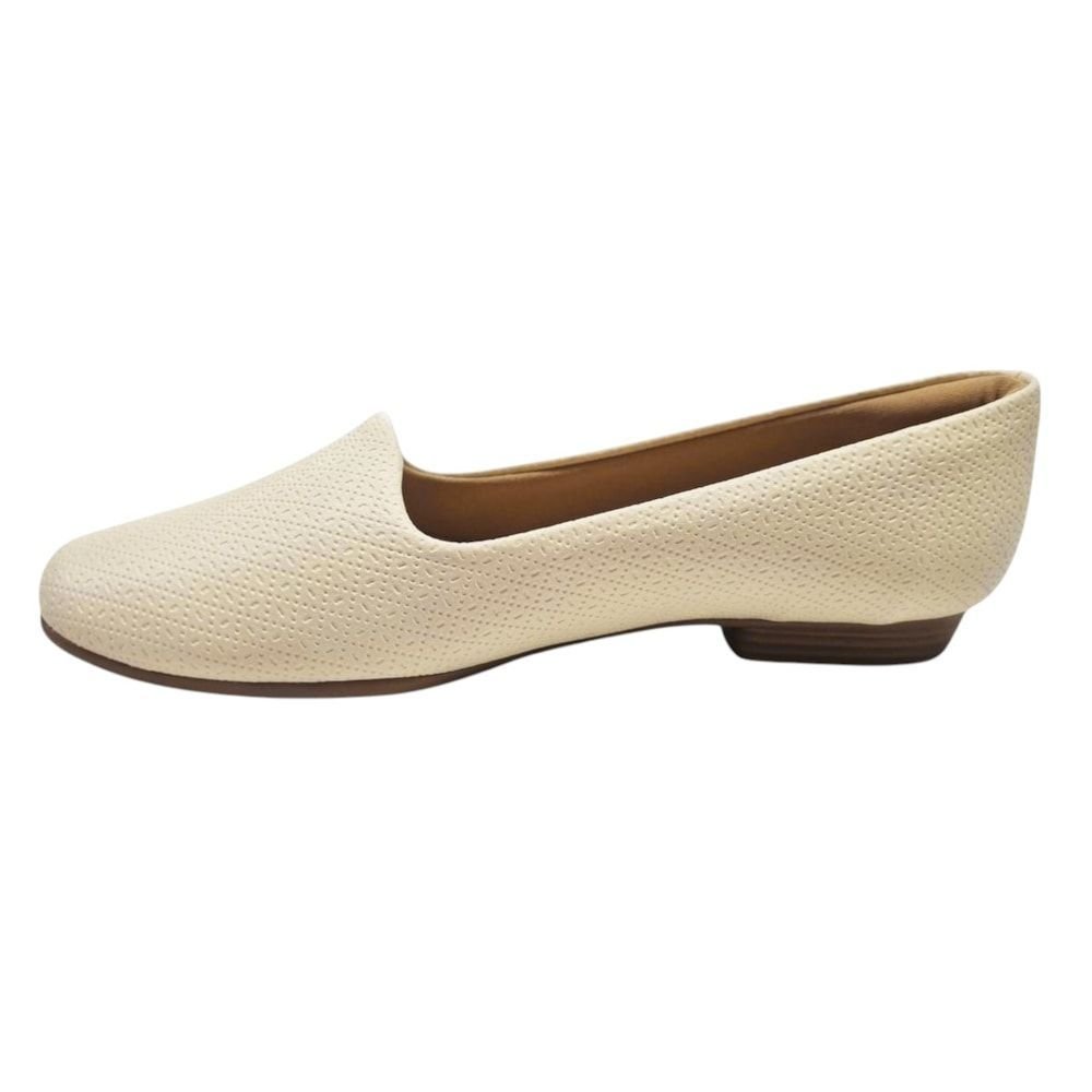Sapatilha Piccadilly Raquel Salto Baixo Feminino Bege 2