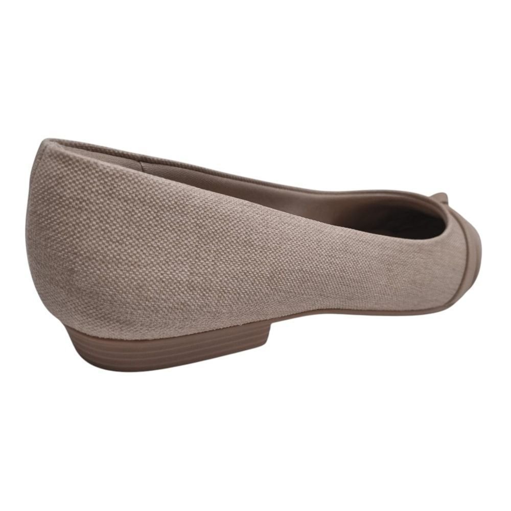 Sapatilha Piccadilly Raquel Salto Baixo Feminino Bege 3