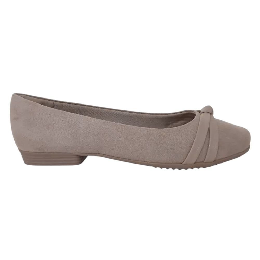 Sapatilha Piccadilly Raquel Salto Baixo Feminino Bege 1
