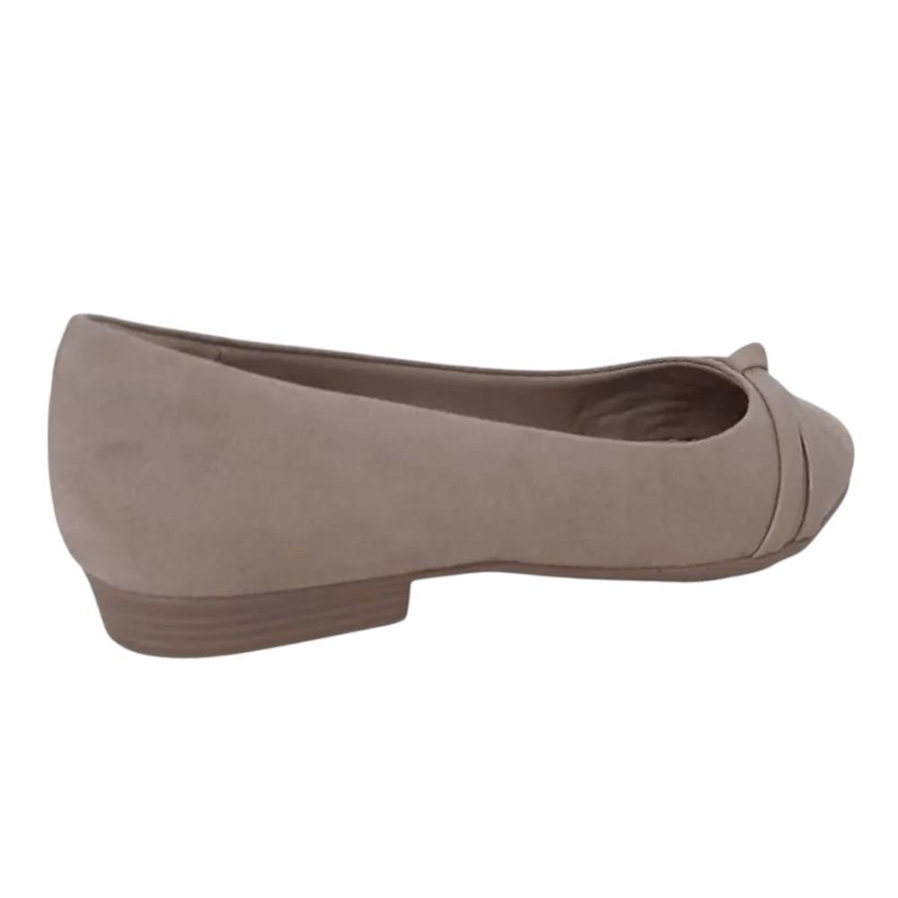 Sapatilha Piccadilly Raquel Salto Baixo Feminino Bege 3