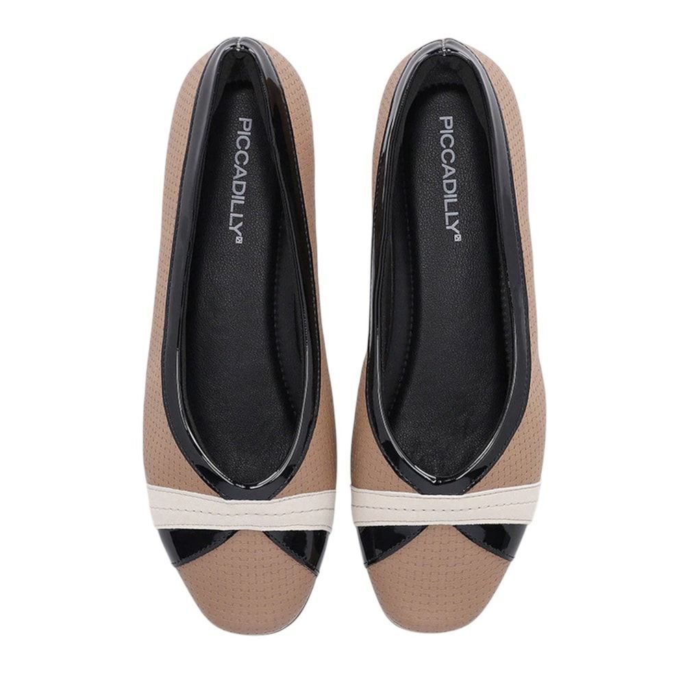 Sapatilha Piccadilly Raquel Salto Baixo Feminino Bege 4