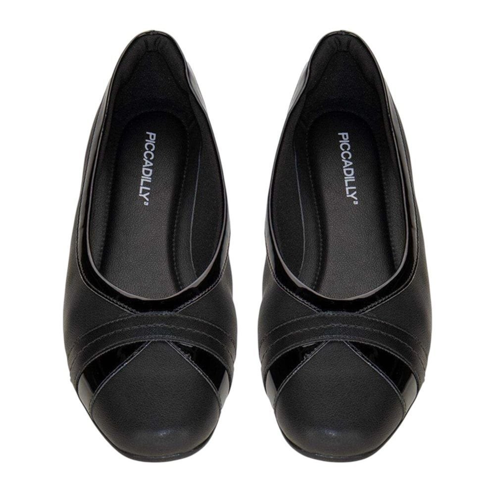 Sapatilha Piccadilly Raquel Salto Baixo Feminino Preto 4