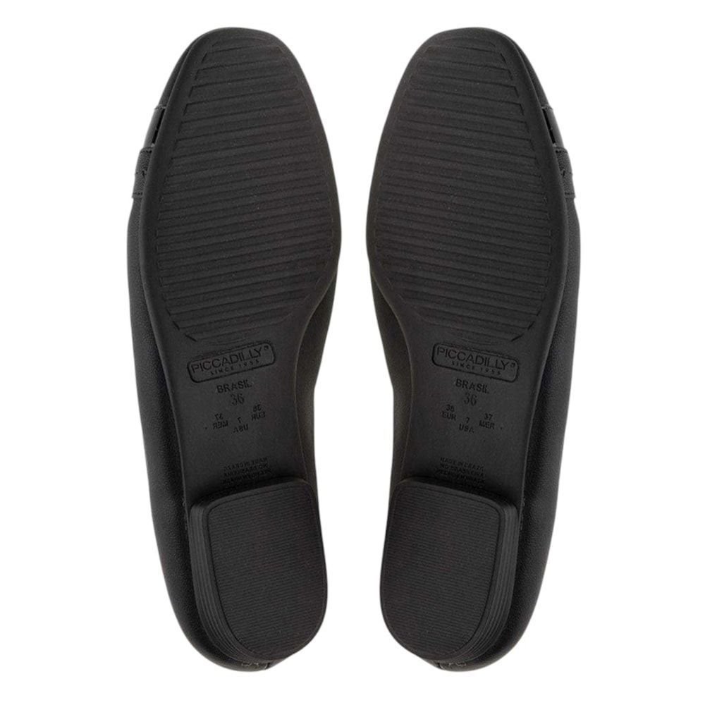 Sapatilha Piccadilly Raquel Salto Baixo Feminino Preto 5